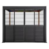 Persiana scorrevole per pergola bioclimatica EVORA Grafite Per EVORA Lato 3 m - 2,7 x 2,3 m - Alluminio trattato con verniciatura epossidica Grafite
