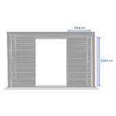Persiana scorrevole per pergola bioclimatica EVORA Grafite Per EVORA Lato 3 m - 2,7 x 2,3 m - Alluminio trattato con verniciatura epossidica Grafite