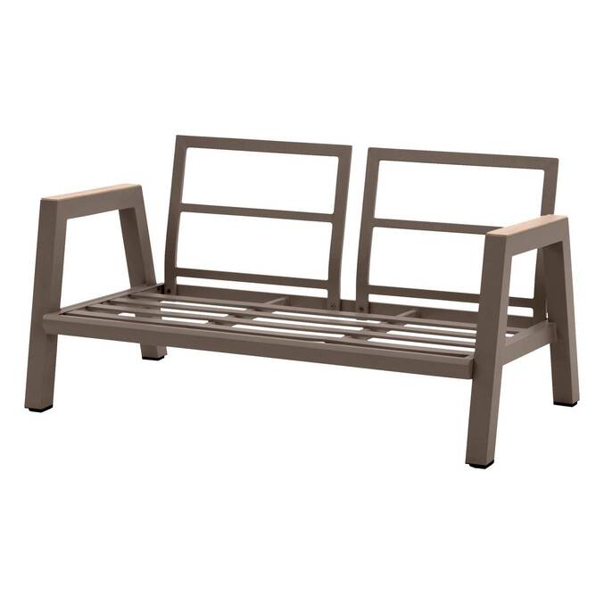 Divano da giardino AXIOME Praline / Beige 2 posti - Alluminio trattato con epossidico, Poliestere Beige / Pralina