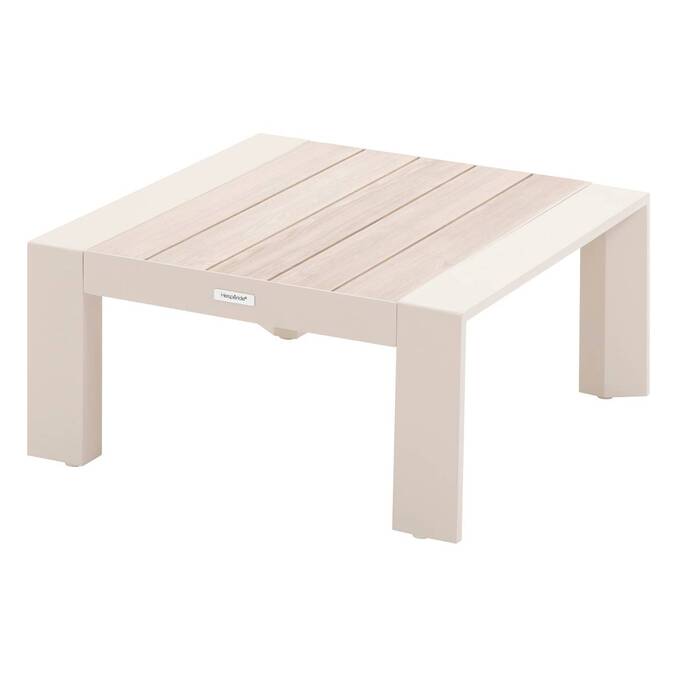 Tavolino da salotto da giardino quadrato ÉVASION Argilla / Lino 67 x 67 x 31 cm - Alluminio rivestito in epossidica Argilla / Lino