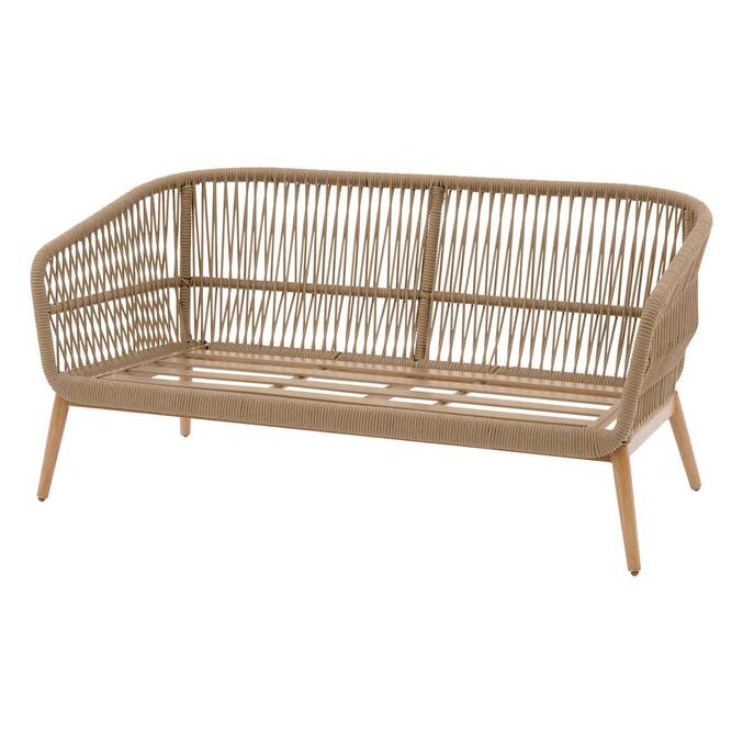 Salotto da giardino ORISSA Taupe 5 posti - Acciaio rivestito in epossidica, Poliestere Taupe