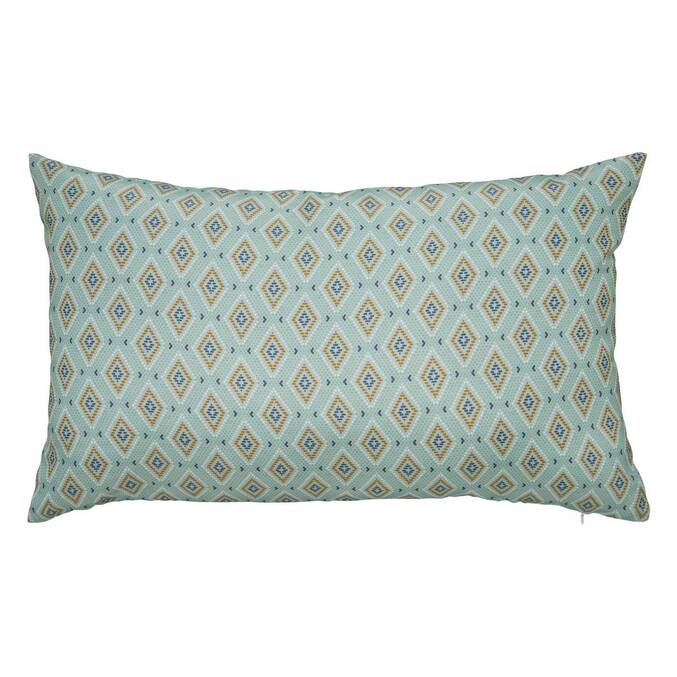Copricuscino da esterno LILIO Verde celeste 50 x 30 cm - Poliestere Verde celadon
