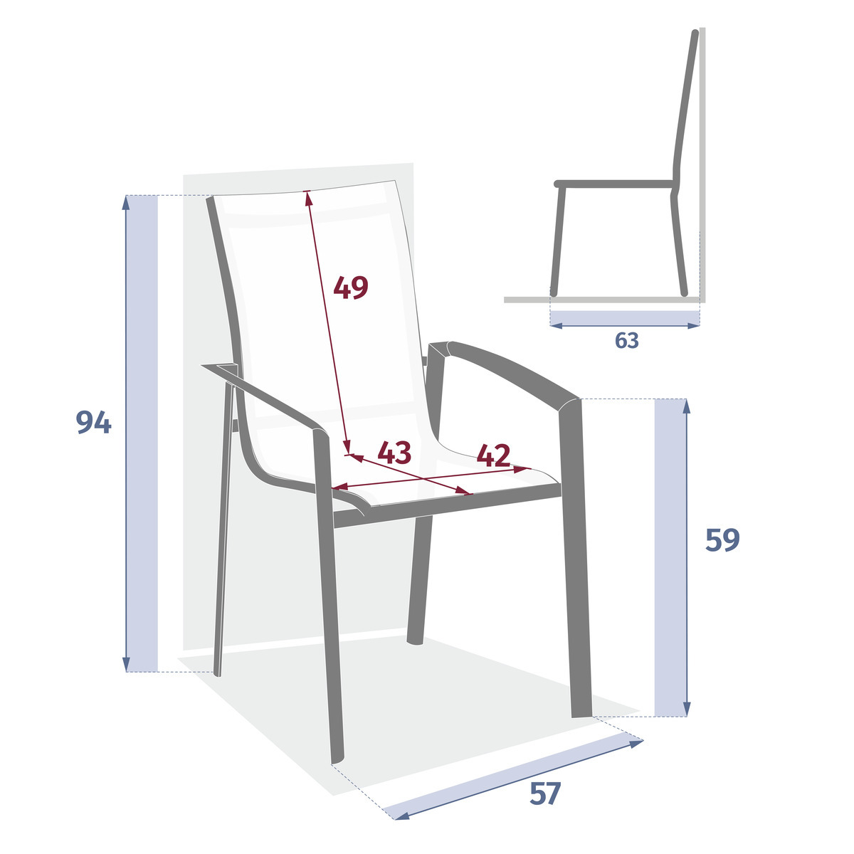 Tavolo da giardino estensibile AXIOME Lino & Argilla + 10 poltrone impilabili AXANT 1 tavolo da giardino allungabile 10 posti e 10 poltrone impilabili Lino / Argilla