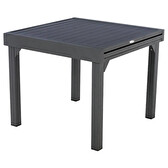 Tavolo da giardino estensibile PIAZZA + 2 set di 4 sedie MODULA 1 tavolo da giardino quadrato 4 posti e 4 sedie impilabili Grafite