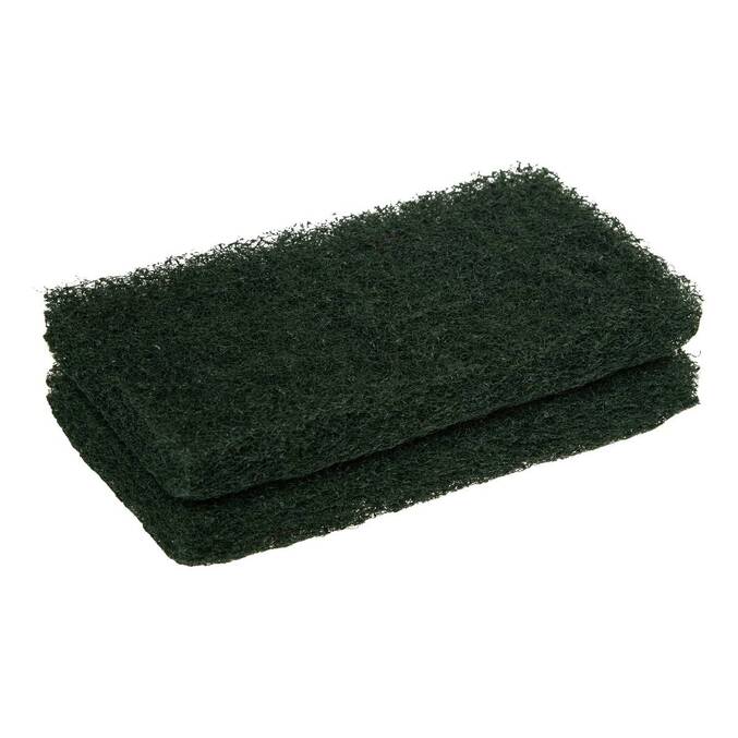 Set di 2 spugne per la pulizia del legno esotico 9,5 x 4 x 18 cm - Polipropilene Bianco
