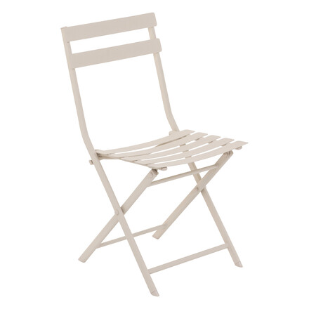 Tavolo da giardino pieghevole rettangolare + 4 sedie GREENSBORO Argilla 4 posti - Acciaio trattato con epossidico, Trattamento antiruggine rinforzato