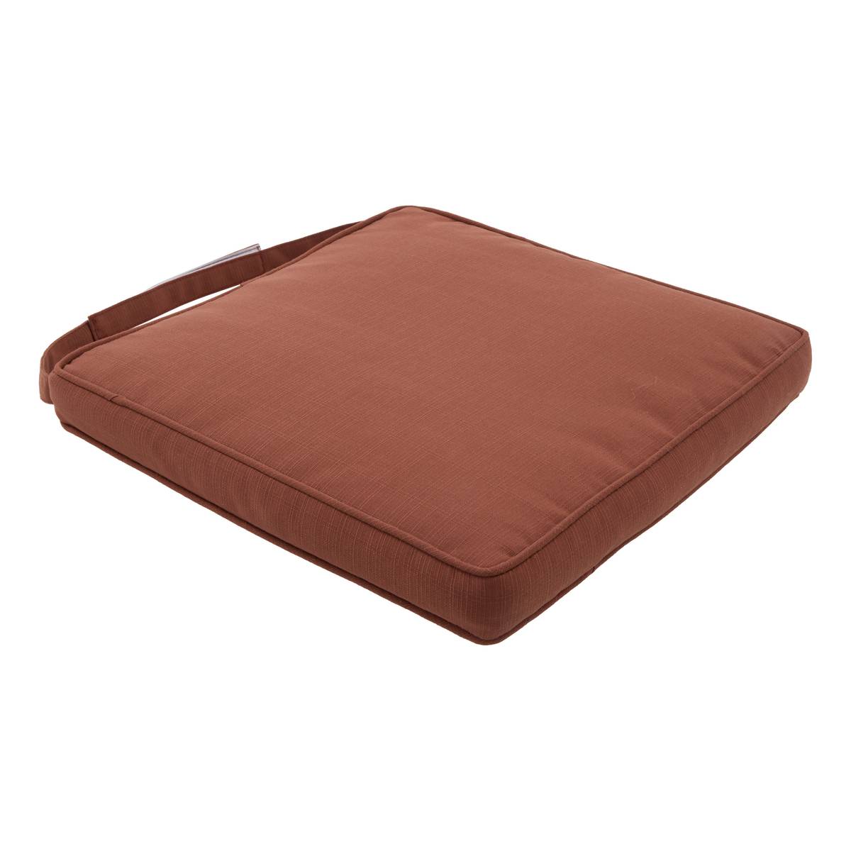 Cuscino per sedia KORAÏ Mogano 40 x 40 cm - Poliestere Marrone Mogano