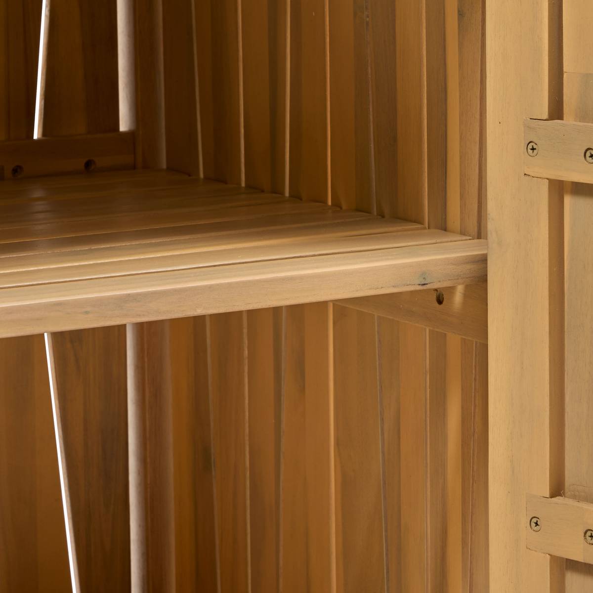 Modulo per cucina estiva LODGIA Beige 100 x 86 x 50 cm - Acciaio, Alluminio, Acacia certificata FSC® Acacia
