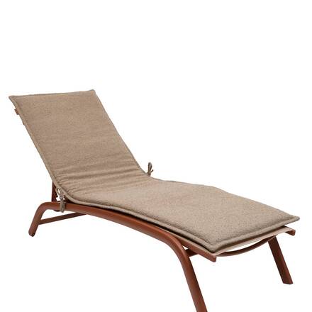 Cuscino per sdraio SOLFIA Caffè 190 x 60 cm - Poliestere