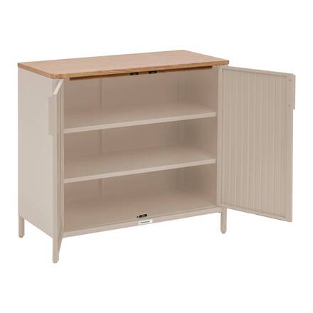 Credenza da giardino IRONIA Argilla 90 x 45 x 86 cm - Acciaio zincato, Trattamento antiruggine rinforzato