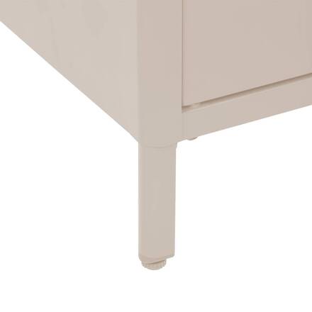 Credenza da giardino IRONIA Argilla 90 x 45 x 86 cm - Acciaio zincato, Trattamento antiruggine rinforzato