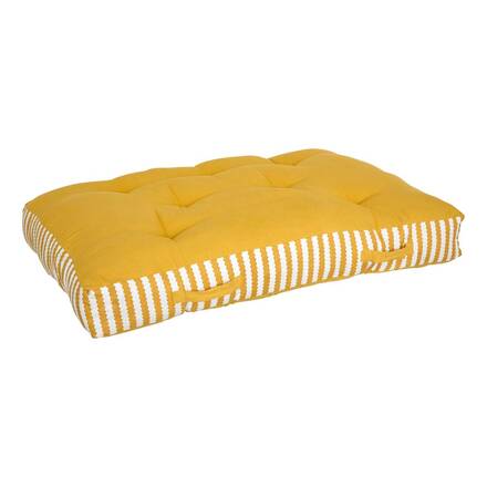 Cuscino da pavimento rettangolare per esterni POOLSIDE Giallo 120 x 80 cm - Cotone