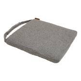 Cuscino per sedia SOLFIA Grigio ardesia 40 x 40 cm - Poliestere Gris ardoise