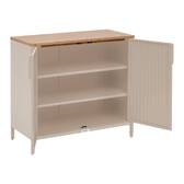 Credenza da giardino IRONIA Argilla 90 x 45 x 86 cm - Acciaio zincato, Trattamento antiruggine rinforzato Argilla
