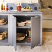 Modulo angolare per cucina estiva OXYANA Grafite 110 x 60 x 60 cm - Acciaio zincato, Trattamento antiruggine rinforzato Grafite