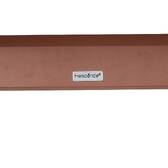 Tavolino da giardino quadrato ALLURE Lino / Mogano 97 x 97 x 36 cm - Alluminio rivestito in epossidica Lino / Marrone mogano
