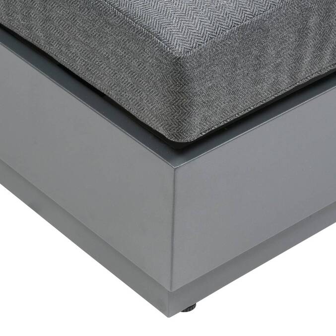 Letto da piscina ALLURE Grafite Alluminio trattato con epossidica, Poliestere Grafite