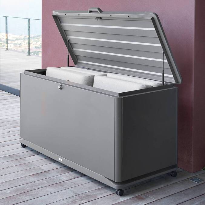 Baule contenitore ALUMIA Grafite 750L - Acciaio, Alluminio Grafite