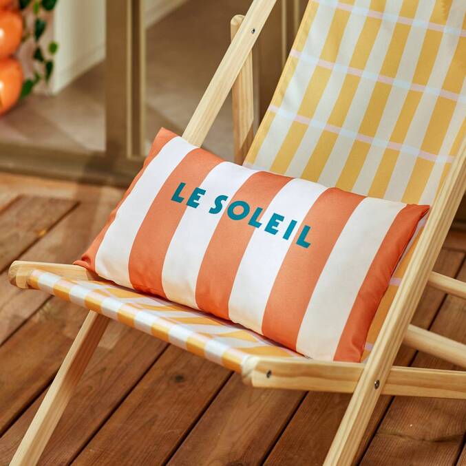 Cuscino da esterno rettangolare POOLSIDE Terracotta 50 x 30 cm - Poliestere Terracotta