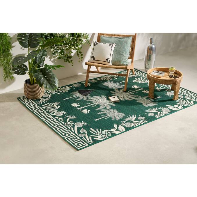 Tappeto da esterno THE PALM RESORT Verde scuro 230x160 cm - Polipropilene Verde scuro