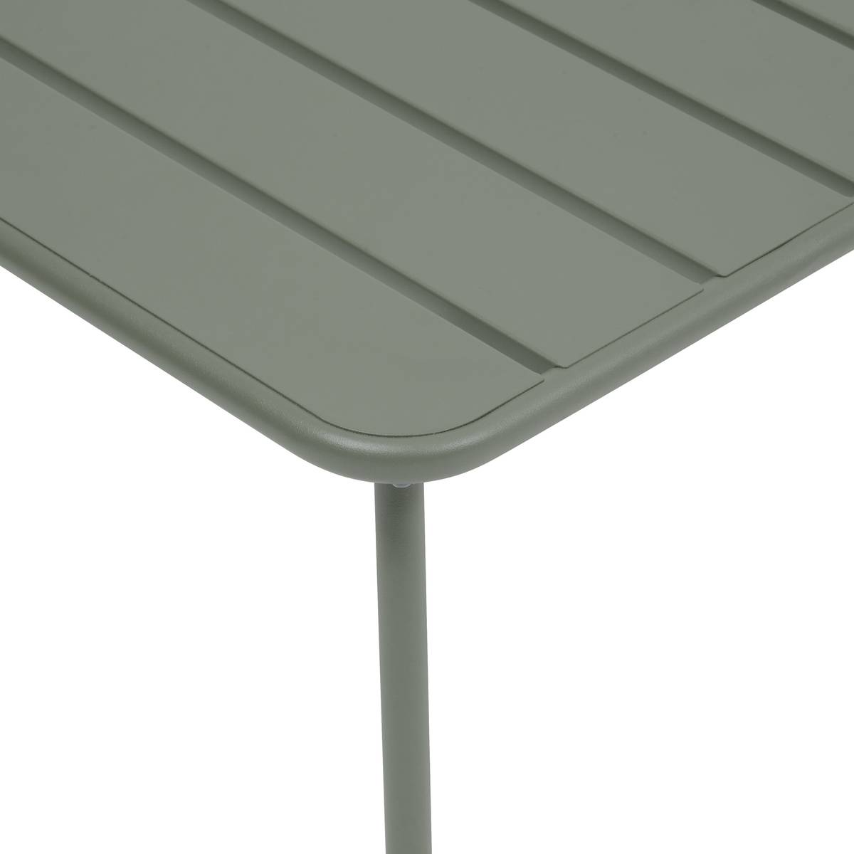 Tavolino da salotto da giardino quadrato PHUKET Verde alloro 45 x 45 cm - Acciaio rivestito in resina epossidica, Trattamento antiruggine rinforzato Lauro
