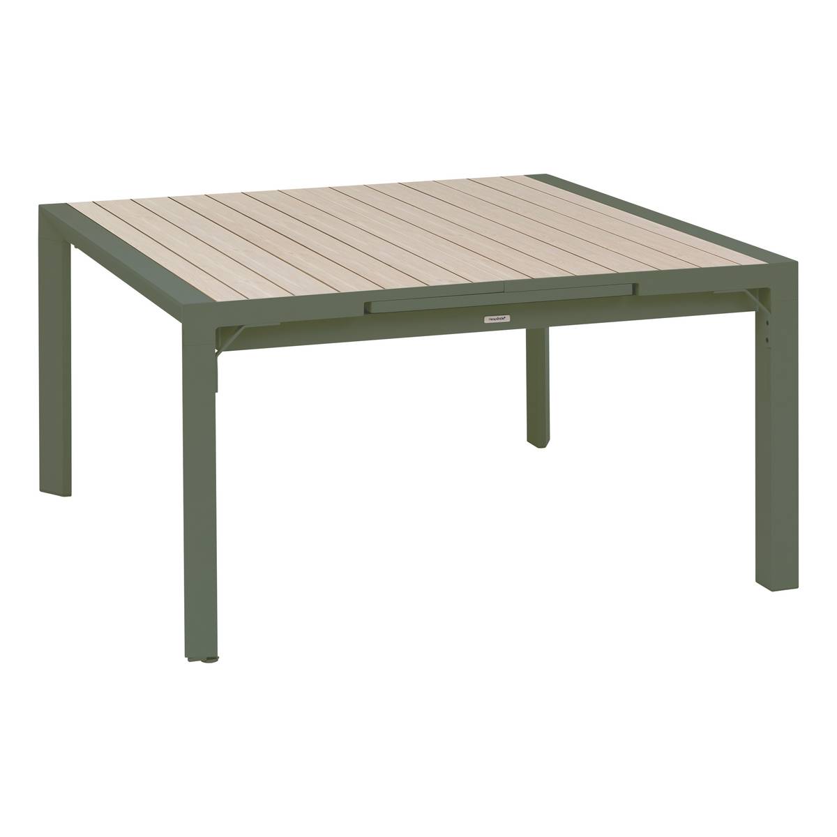 Tavolo da giardino rettangolare allungabile ÉVASION Lino / Verde alloro 10 posti - Alluminio rivestito in epossidico Lino / Lauro