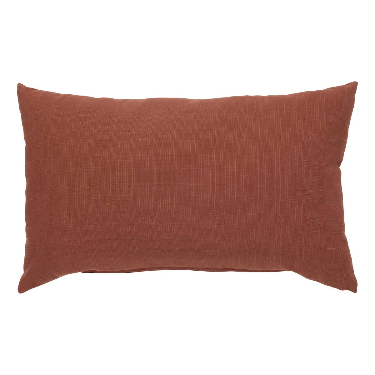 Cuscino decorativo KORAÏ Mogano 30 x 50 cm - Poliestere Marrone Mogano