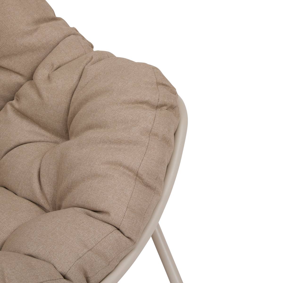 Dondolo PAOPAO Argilla Acciaio trattato con epossidica, Trattamento antiruggine rinforzato, Poliestere Beige / Argilla