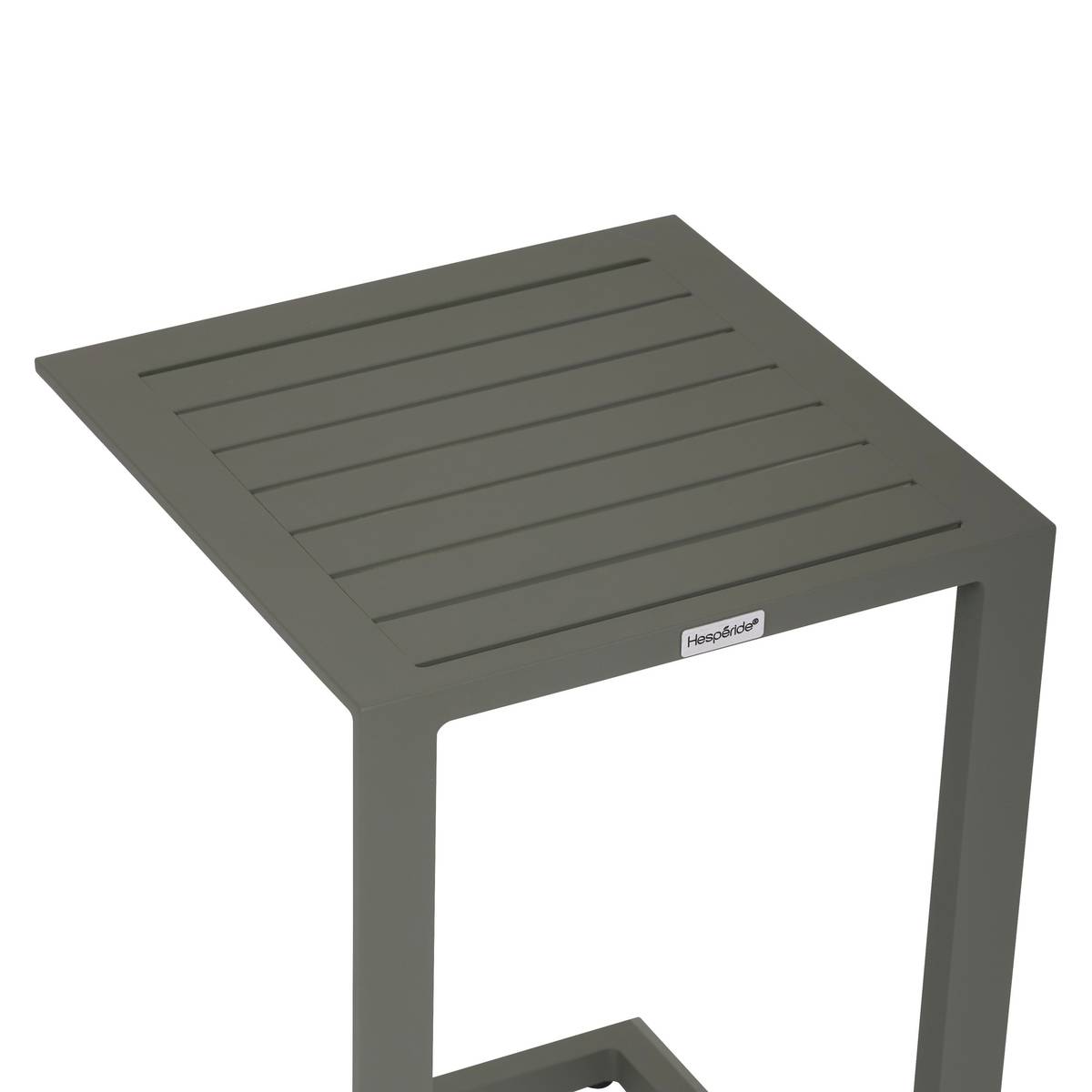 Tavolino da giardino quadrato ÉVASION Verde alloro 38 x 38 cm - Alluminio trattato con epossidica Lauro
