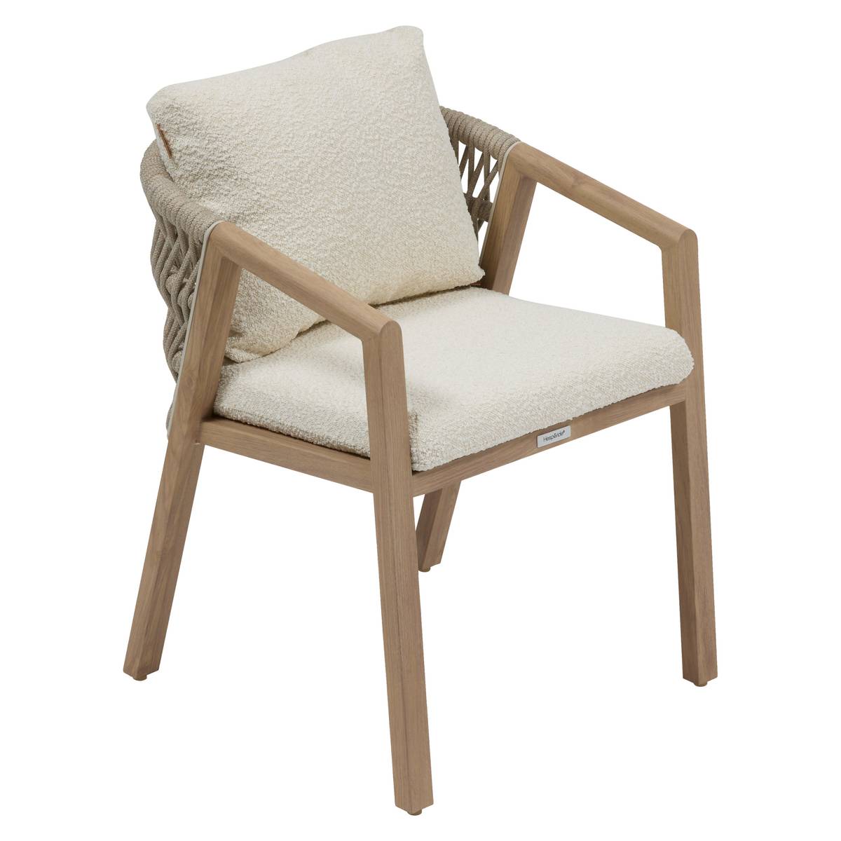 Sedia da giardino con braccioli MYLORE Beige / Honey Alluminio trattato con epossidica, Poliestere riciclato Beige / Miele