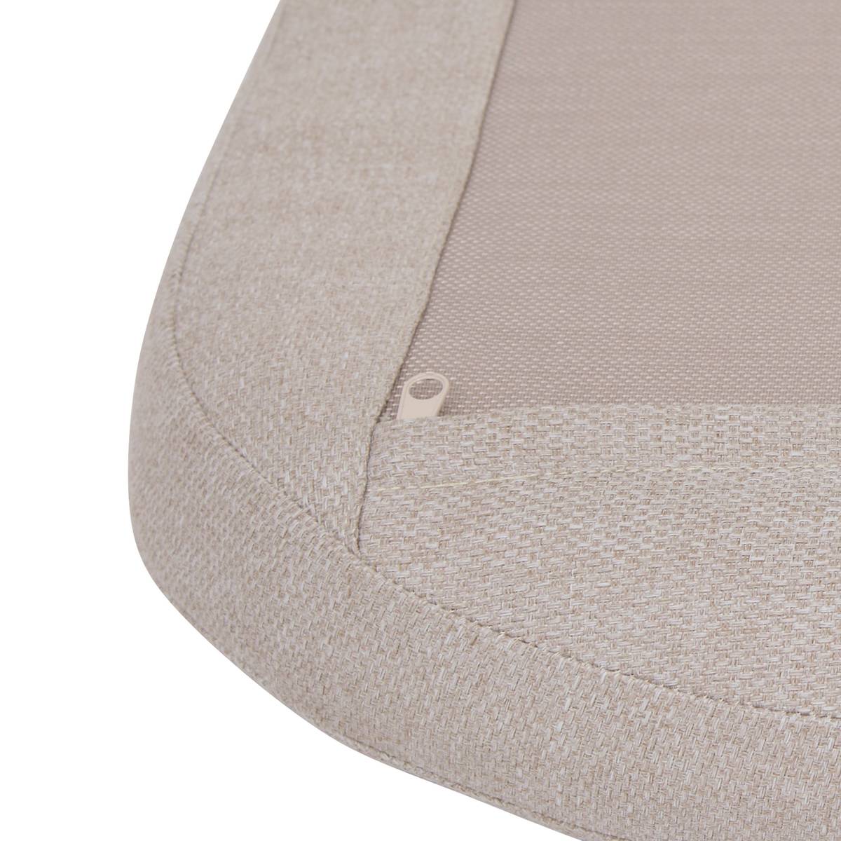 Sedia da giardino con braccioli NELORA Miele Alluminio trattato con epossidica, Poliestere riciclato Miel /Miele