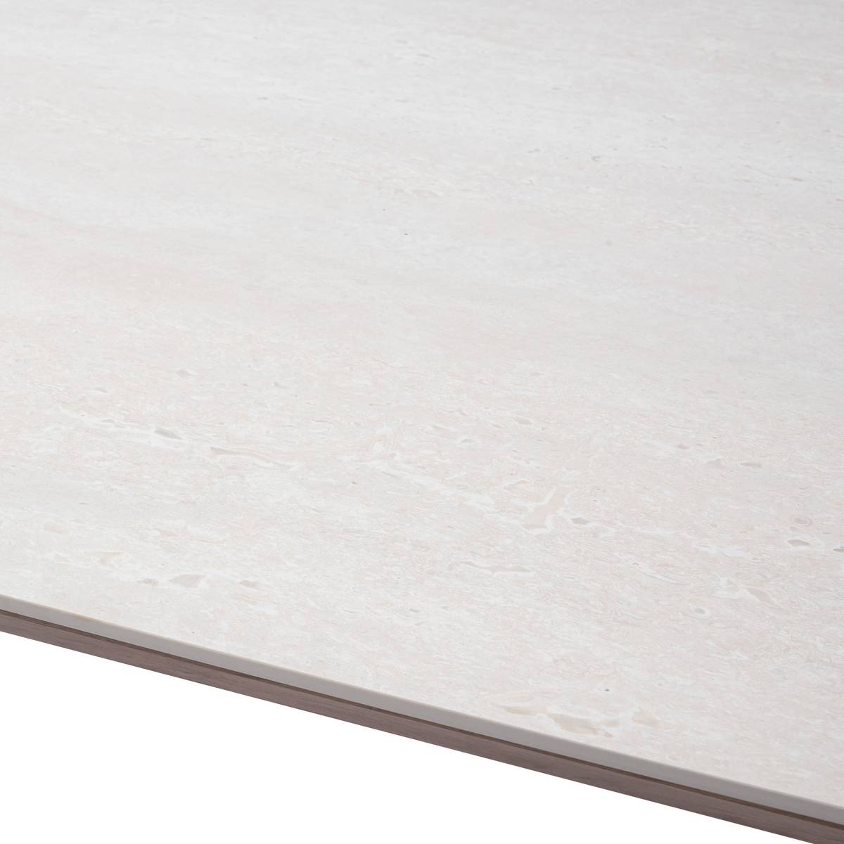 Tavolo da giardino rettangolare NELORA Beige corda / Miele 8 posti - Alluminio trattato con epossidica, Pietra sinterizzata Beige Spago / Miele