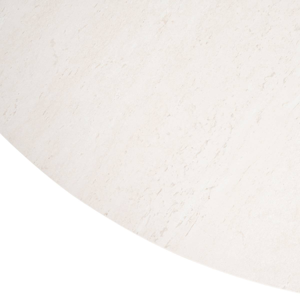 Tavolo da giardino rotondo NELORA Beige corda / Honey 8 posti - Alluminio trattato con epossidica, Pietra sinterizzata Beige Spago / Miele