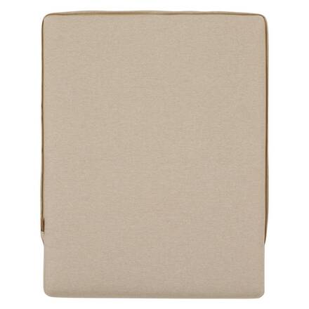 Pouf da giardino rettangolare ALLURE Beige / Mogano 78 x 65 x 42 cm - Poliestere, Alluminio rivestito in epossidico, Poliestere