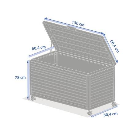 Baule contenitore EDENIO Verde alloro 510 L - Acciaio trattato con epossidica, Alluminio trattato con epossidica