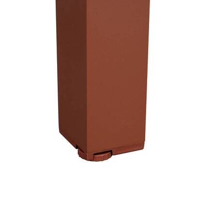 Tavolo da giardino rettangolare allungabile ÉVASION effetto legno Honey / Mogano 10 posti - Alluminio rivestito in epossidico