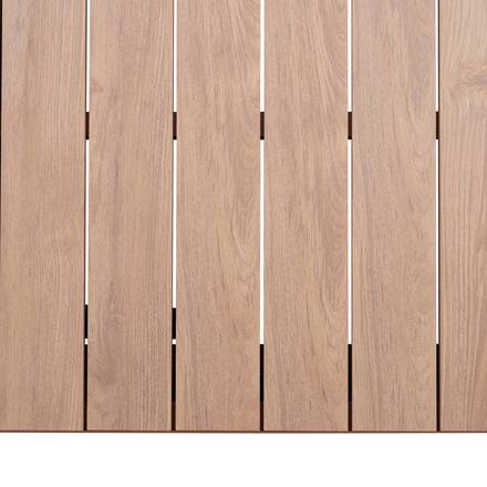 Tavolo da giardino rettangolare allungabile ÉVASION effetto legno Honey / Mogano 10 posti - Alluminio rivestito in epossidico