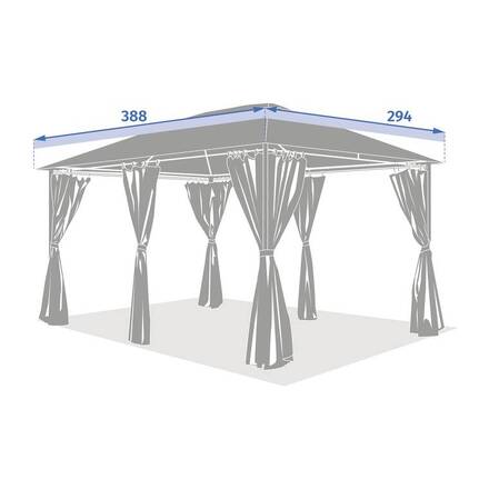 Tessuto per gazebo SANTORINI Lino beige Per SANTORINI 4 x 3 m - Acciaio, Poliestere