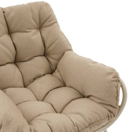 Salotto da giardino duo PAOPAO Beige / Argilla 2 posti - Acciaio trattato con epossidica, Trattamento antiruggine rinforzato, Poliestere