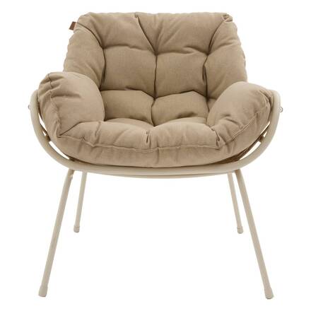 Salotto da giardino duo PAOPAO Beige / Argilla 2 posti - Acciaio trattato con epossidica, Trattamento antiruggine rinforzato, Poliestere