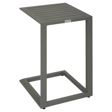 Tavolino da giardino quadrato ÉVASION Verde alloro 38 x 38 cm - Alluminio trattato con epossidica