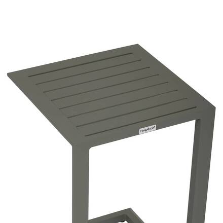Tavolino da giardino quadrato ÉVASION Verde alloro 38 x 38 cm - Alluminio trattato con epossidica