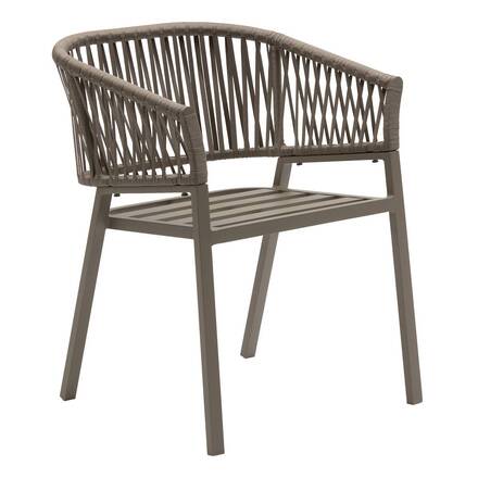 Set di 2 sedie da giardino ORIENGO Macchiato / Caffè Alluminio trattato con epossidica, Poliestere