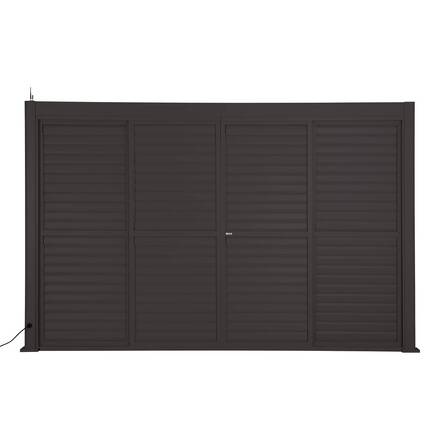 Persiana verticale EVORA Grafite Per EVORA Lato 4 m - 2,4 x 3,7 m - Alluminio trattato con vernice epossidica