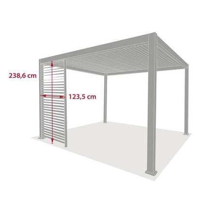 Persiana fissa EVORA Argilla Per EVORA Lato 4 m - 1/3 lato - 1,2 x 2,3 m - Alluminio trattato con resina epossidica