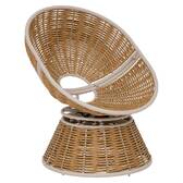 Poltrona da giardino rotante NYMELY Beige Acciaio, Trattamento antiruggine rinforzato, Olefina Beige