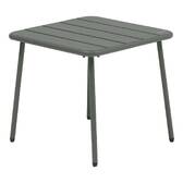 Tavolino da salotto da giardino quadrato PHUKET Verde alloro 45 x 45 cm - Acciaio rivestito in resina epossidica, Trattamento antiruggine rinforzato Lauro
