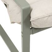 Poltrona relax da giardino LAMBINIO Beige / Verde alloro Alluminio trattato con epossidica - Olefina Beige / Verde Alloro