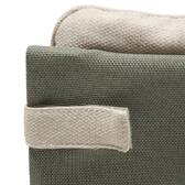 Poltrona relax da giardino LAMBINIO Beige / Verde alloro Alluminio trattato con epossidica - Olefina Beige / Verde Alloro
