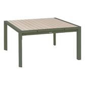 Tavolo da giardino rettangolare allungabile ÉVASION Lino / Verde alloro 10 posti - Alluminio rivestito in epossidico Lino / Lauro